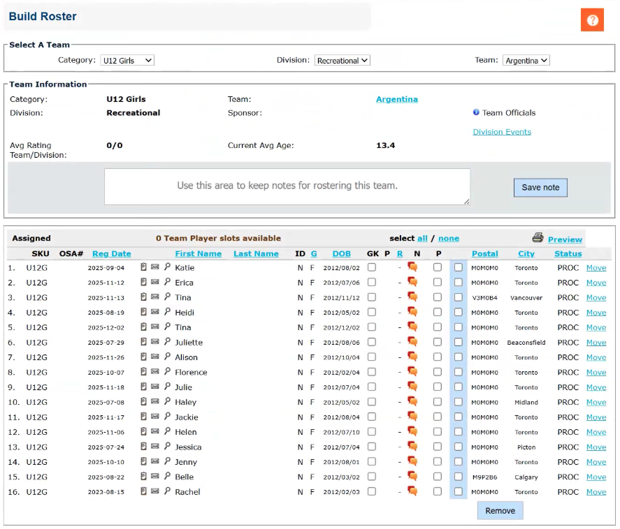 PowerUp Sports Roster Management